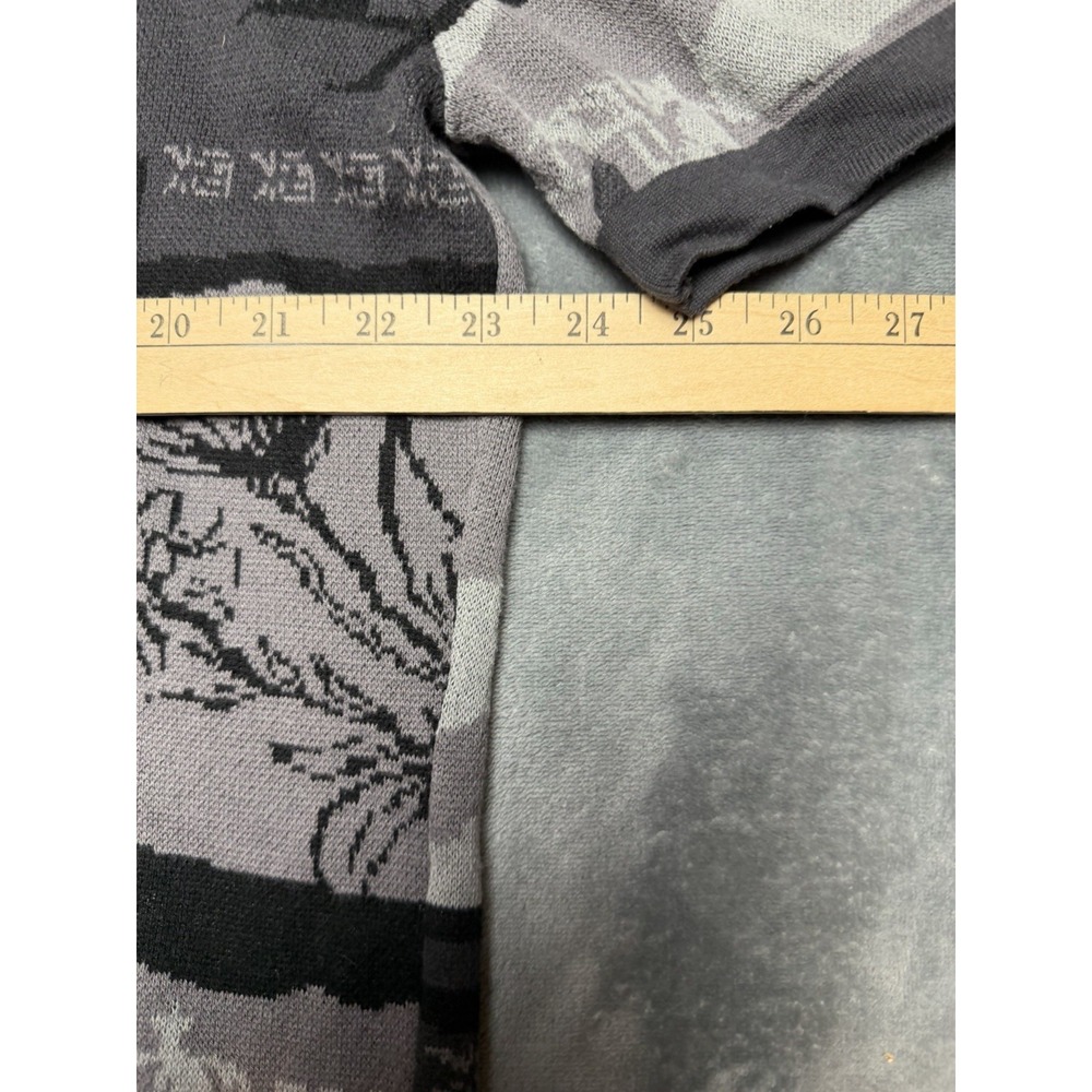 YoungLA Shirt Mens 2XL Gray Graphic Short Sleeve Button Up Knit Scenic - Picture 6 of 6